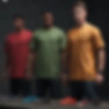 Color variations of Nike skateboard shirt displayed