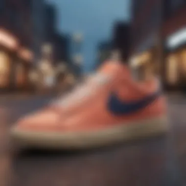 Lifestyle image showing Nike Zoom Blazer Low Pro GT within urban fashion context.