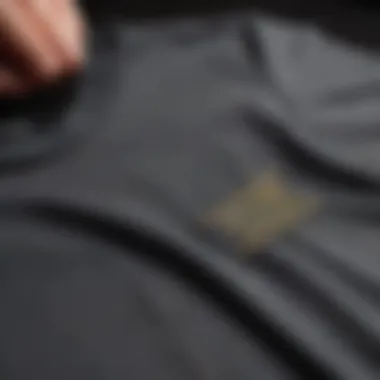 A close-up of premium fabric used in an elegant t-shirt