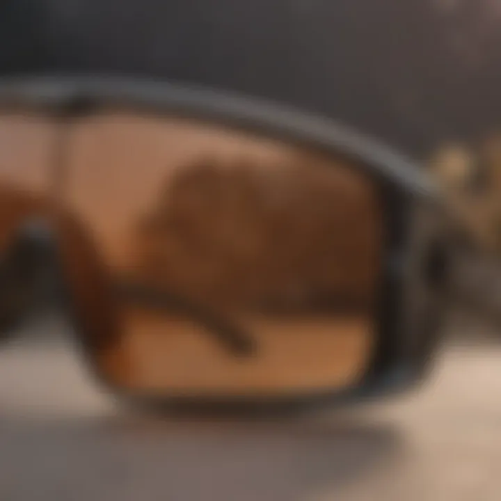 Close-up of Oakley Sutro Lite lenses showcasing clarity and design