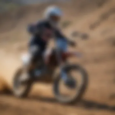 Participants engaged in a motocross training session, focusing on skills development