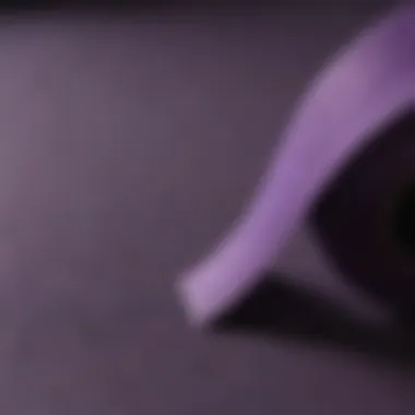 Quality and Durability of Purple Grip Tape Close-up of purple grip tape highlighting material quality and durability.