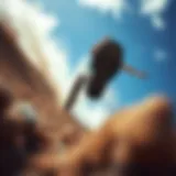 Dynamic performance showcasing Roxy Libbie shoes in action during extreme sports