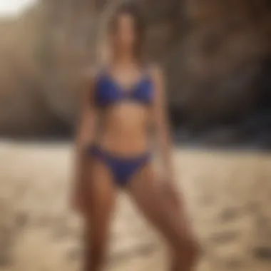 Trendy Swimwear Styling Stylish ruffle cheeky swim bottoms paired with trendy accessories and beachwear