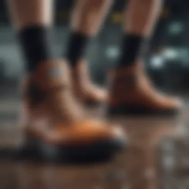 Sakate Shoes in an Extreme Sports Setting Stylish Sakate shoes in an extreme sports setting