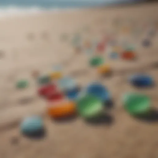 A stunning array of colorful sea glass scattered on a sandy shore