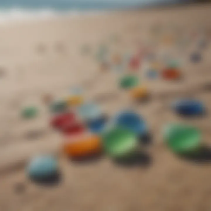 A stunning array of colorful sea glass scattered on a sandy shore
