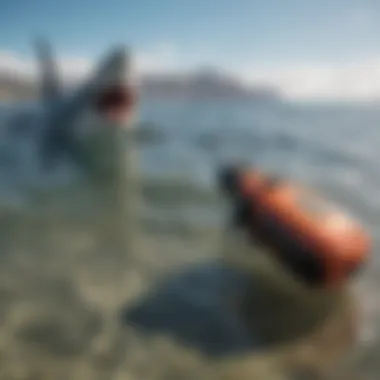 Innovative shark deterrent device in action