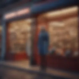 A vintage storefront showcasing American Dream-inspired fashion