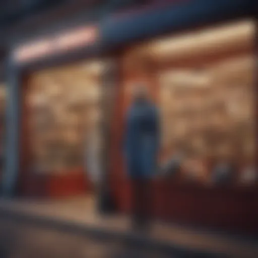 A vintage storefront showcasing American Dream-inspired fashion