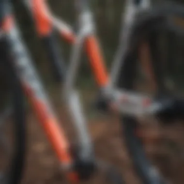 A close-up of a high-performance cyclocross bike showcasing frame geometry