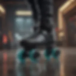 Innovative rollerblading shoe design showcasing flexibility and style