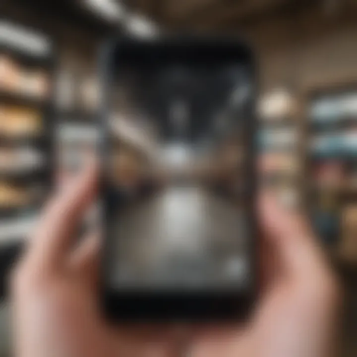 Smartphone used for shopping in-store
