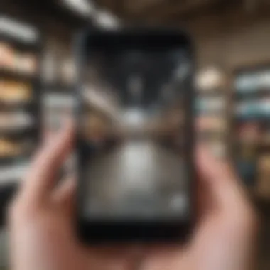 Technology Enhancing the Shopping Experience Smartphone used for shopping in-store