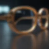 Close-up of Migos glasses showcasing intricate design details