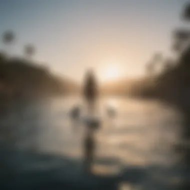 Ideal Conditions for Paddle Boarding A serene ocean landscape ideal for paddle boarding