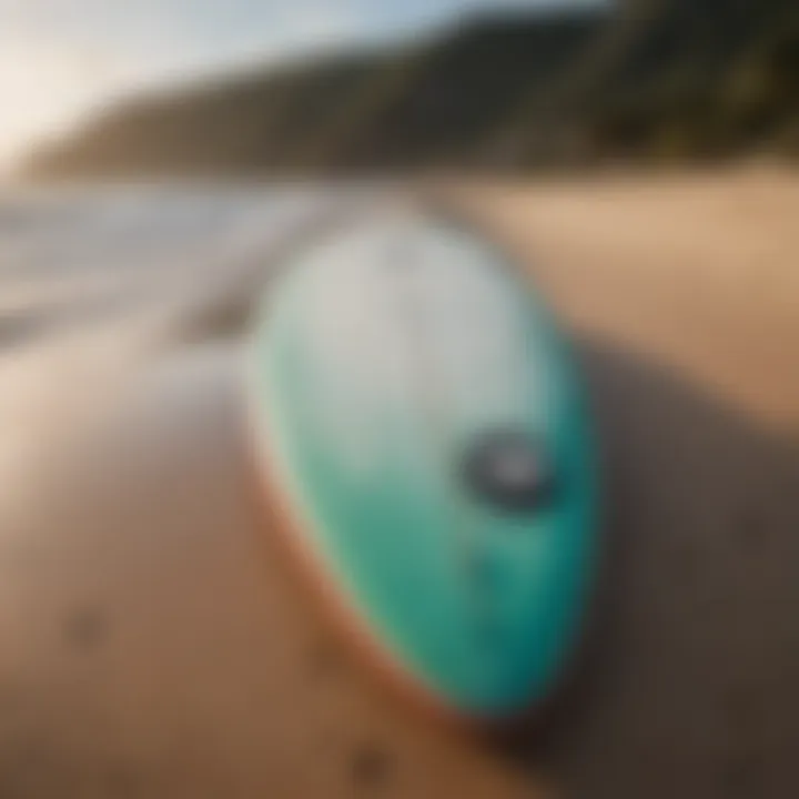 A sustainable surfboard made from eco-friendly materials