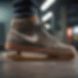 Close-up view of the Nike Caballero skate shoes showcasing its unique design features.