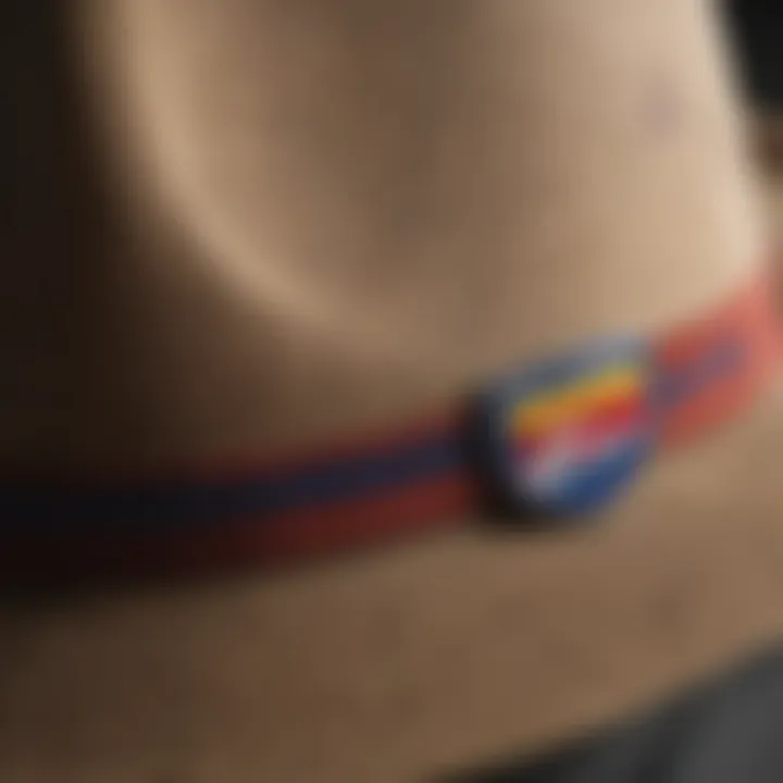 Close-up of the Patagonia Brim Hat's unique materials