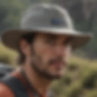 Patagonia Brim Hat worn during a mountain biking adventure
