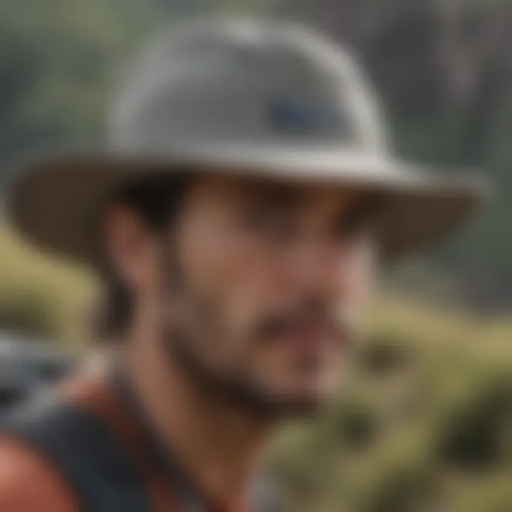 Patagonia Brim Hat worn during a mountain biking adventure