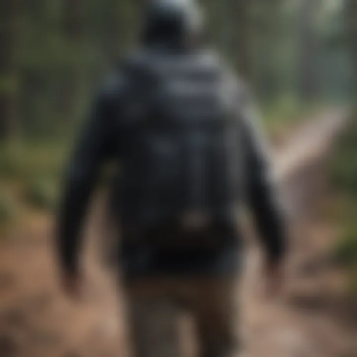 Athlete using the Vans backpack during extreme sports