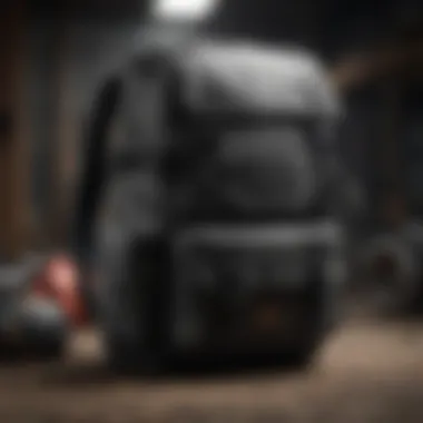Vans backpack displayed with extreme sports gear