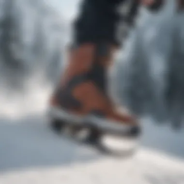 Snowboarder wearing DC Shoes on a snowy slope