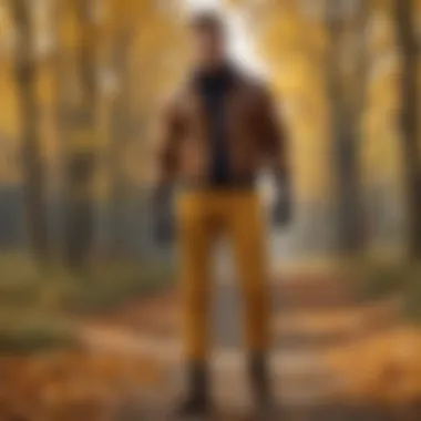 Seasonal outfit showcasing mustard pants styled for autumn.