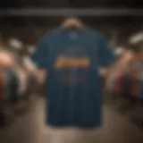 Vintage Zephyr skate team t-shirt displayed on a hanger