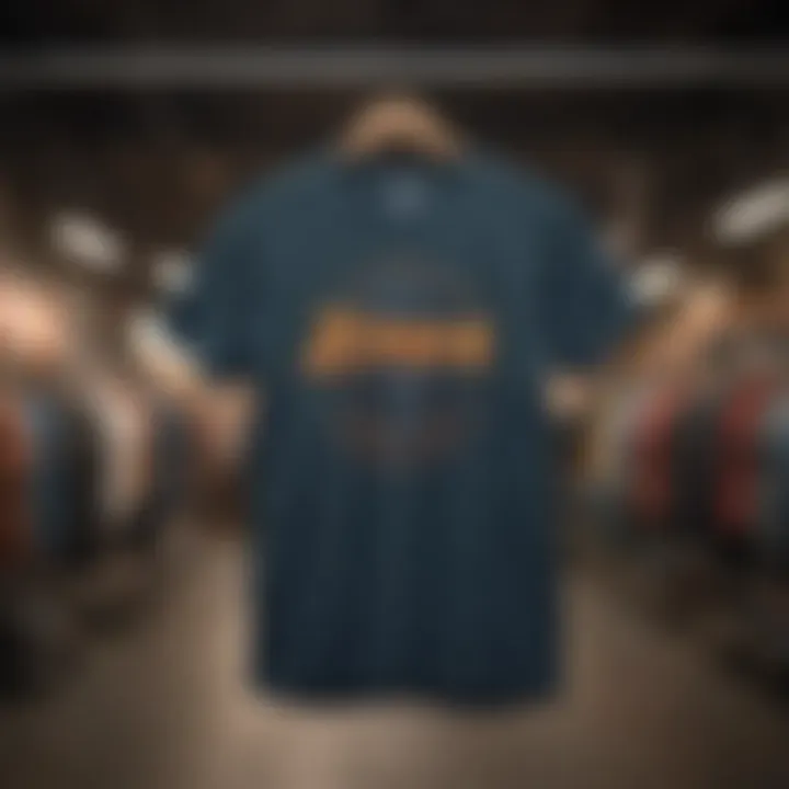 Vintage Zephyr skate team t-shirt displayed on a hanger