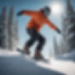 Snowboarder in action wearing ThirtyTwo Apparel