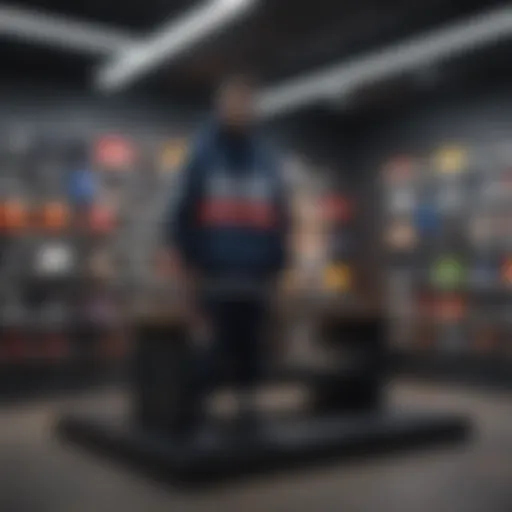 Vibrant streetwear display in a UK retail store showcasing local brands.