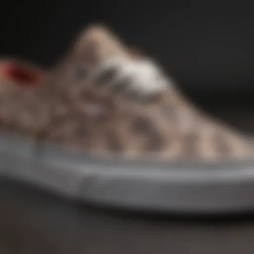 Close-up view of the Vans Authentic Tonal Checkerboard Skate Shoe showcasing its intricate design