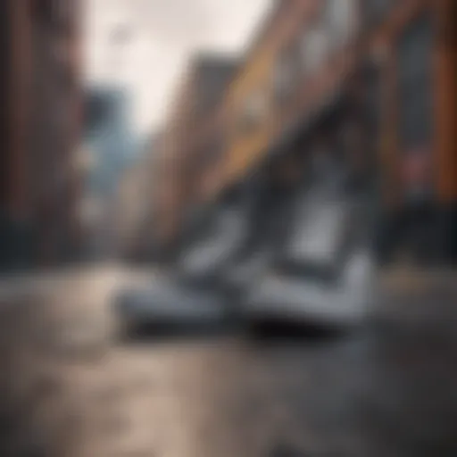 Vans checkered boots displayed in an urban setting, showcasing their iconic design