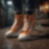 Vans Halloween shoes displayed in a creative setting