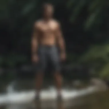 Active Lifestyle with Vans Hybrid Shorts Athletic individual engaging in water sports while wearing Vans Hybrid Shorts