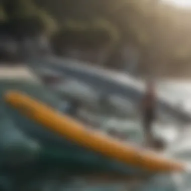 Water Sports Safety Technology Water sports enthusiast using shark deterrent technology