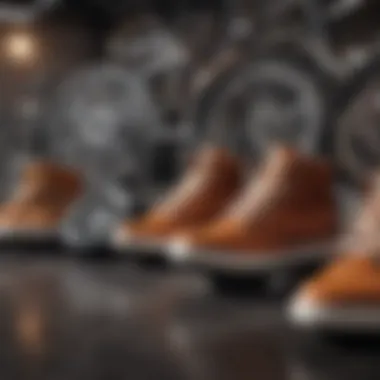 Diversity of Wheely Shoe Models A variety of wheely shoe models displayed on a stylish backdrop, highlighting their diversity.