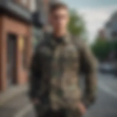 Fashion-forward individuals styling Woodland Camo BDU in urban environments