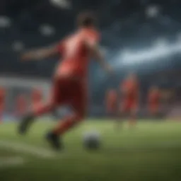 Indoor soccer field bustling with activity