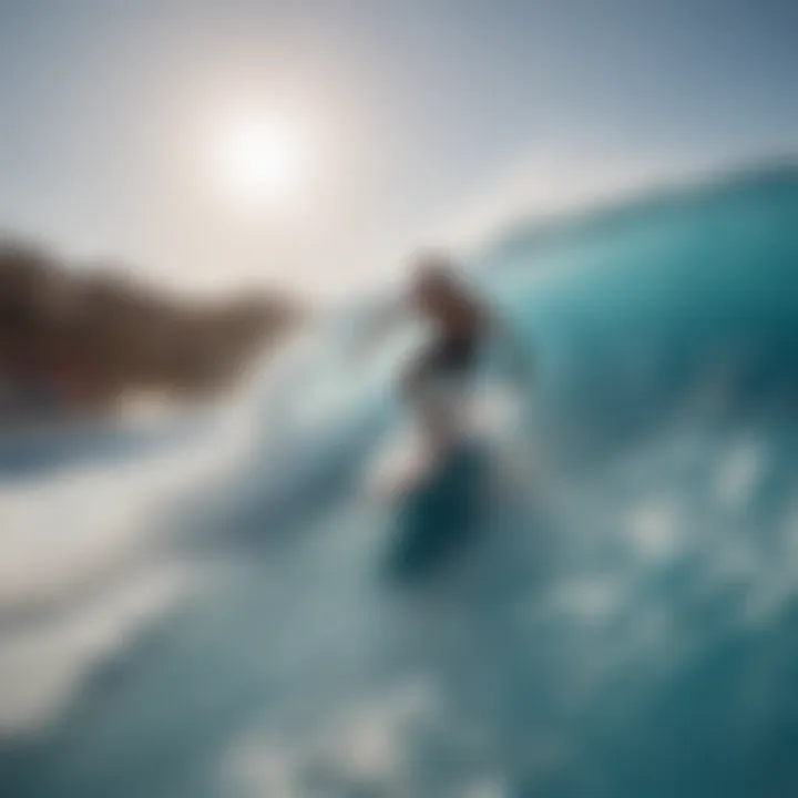 A group of enthusiasts enjoying flowrider surfing together