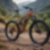 Durable mountain biking gear laid out on a rugged terrain