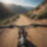 A GoPro camera mounted on a mountain bike capturing a thrilling downhill ride.