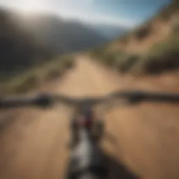 A GoPro camera mounted on a mountain bike capturing a thrilling downhill ride.