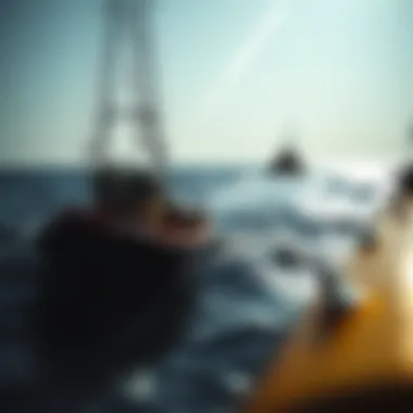 Innovative Cleanup Solutions Innovative cleanup technology deployed at sea, representing global responses to the pollution crisis.