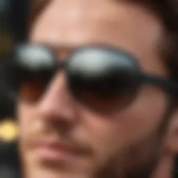 A close-up of high-quality sunglasses designed for UV protection