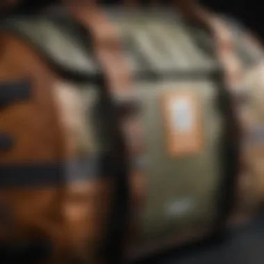 Features of the Herschel Sutton Duffle Close-up of the Herschel Sutton Duffle's features and compartments