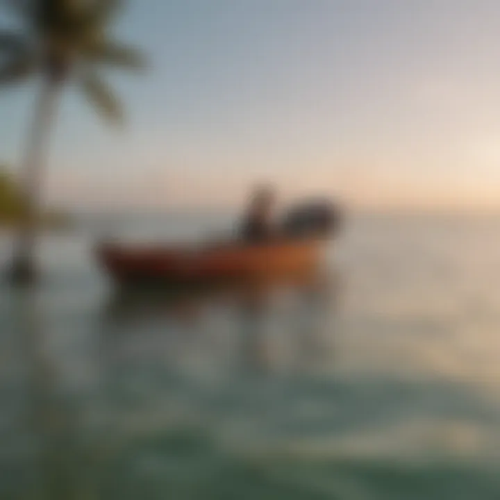 A serene view of Holbox Island's shores, perfect for kiteboarding