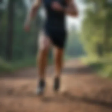 Proper Running Technique for Knee Protection Runner practicing proper form to minimize knee strain
